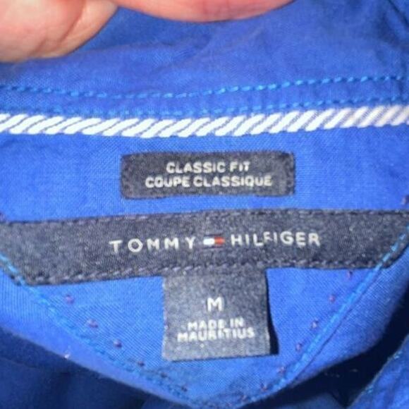 Tommy Hilfiger classic fit royal blue long sleeve button down medium - Picture 4 of 5